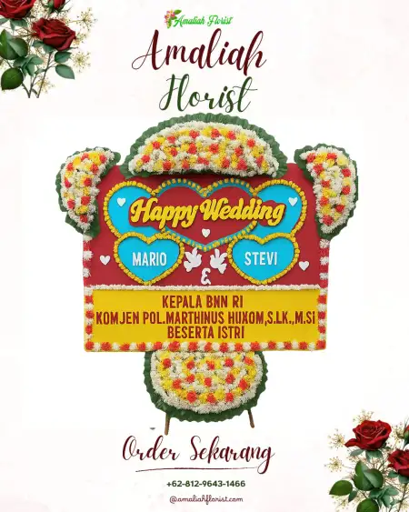 Papan Bunga Pernikahan Cirarab